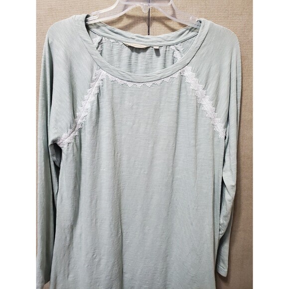 Soft Surroundings Pale Green Slub Cotton/Modal Tunic Size Large - Picture 4 of 6